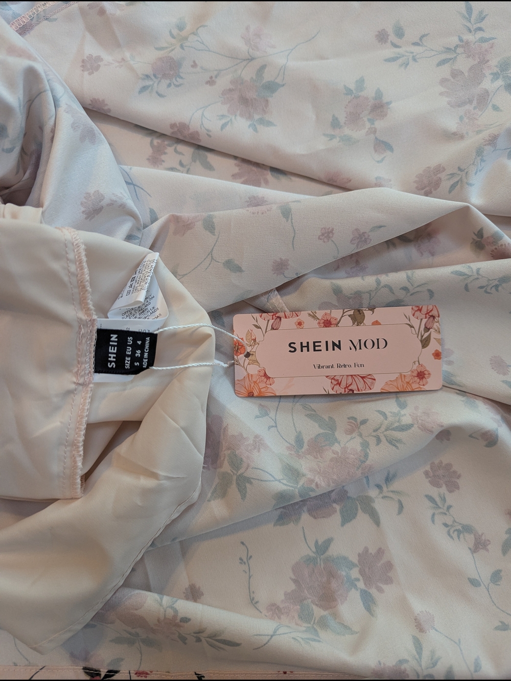 SHEIN Floral Slip Dress in Blush - Picture 4 of 5
